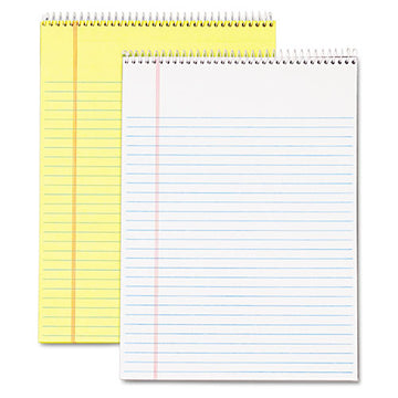 TOPS™ Docket Ruled Wirebound Pad With Cover, Wide-legal Rule, Blue Cover, 70 Canary-yellow 8.5 X 11.75 Sheets freeshipping - TVN Wholesale